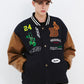 BSRABBIT TRIPPY RB VARSITY JACKET NAVY BSR2425FWJK040