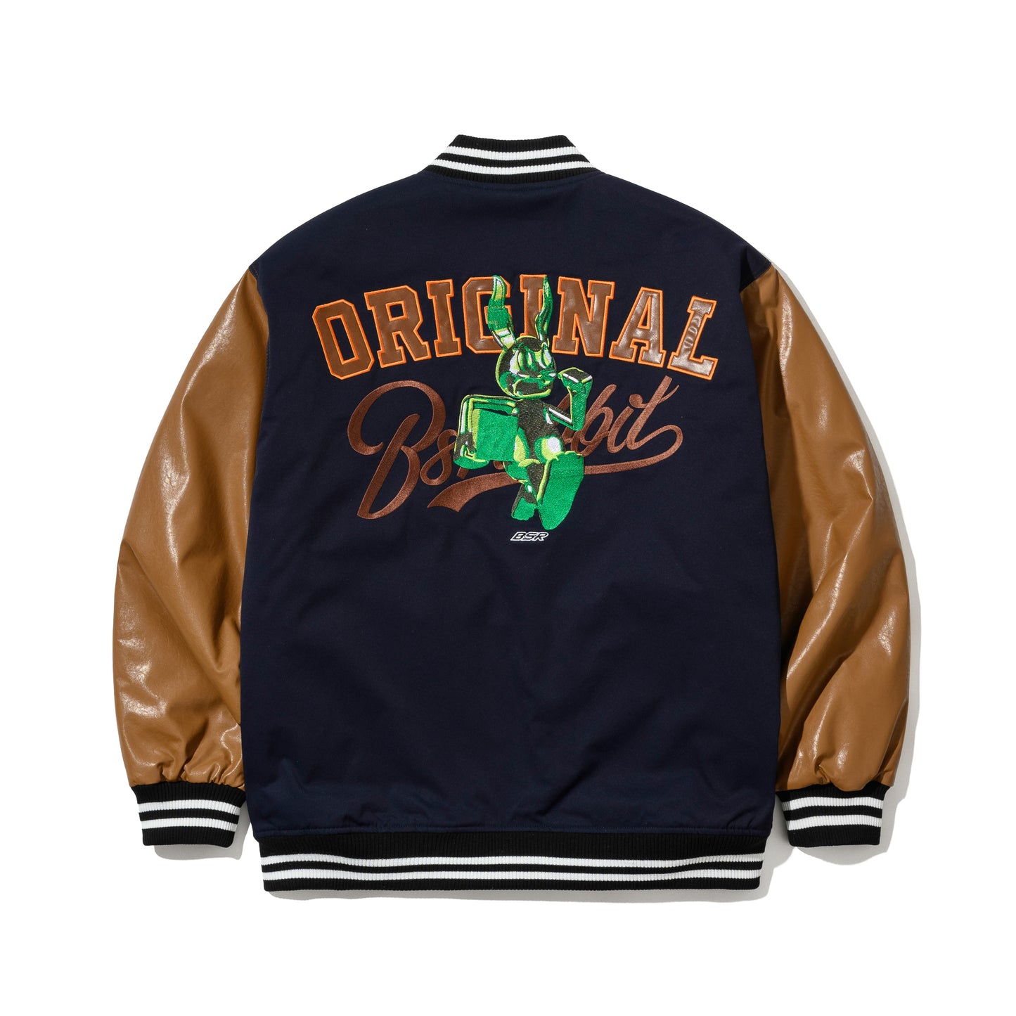 BSRABBIT TRIPPY RB VARSITY JACKET NAVY BSR2425FWJK040