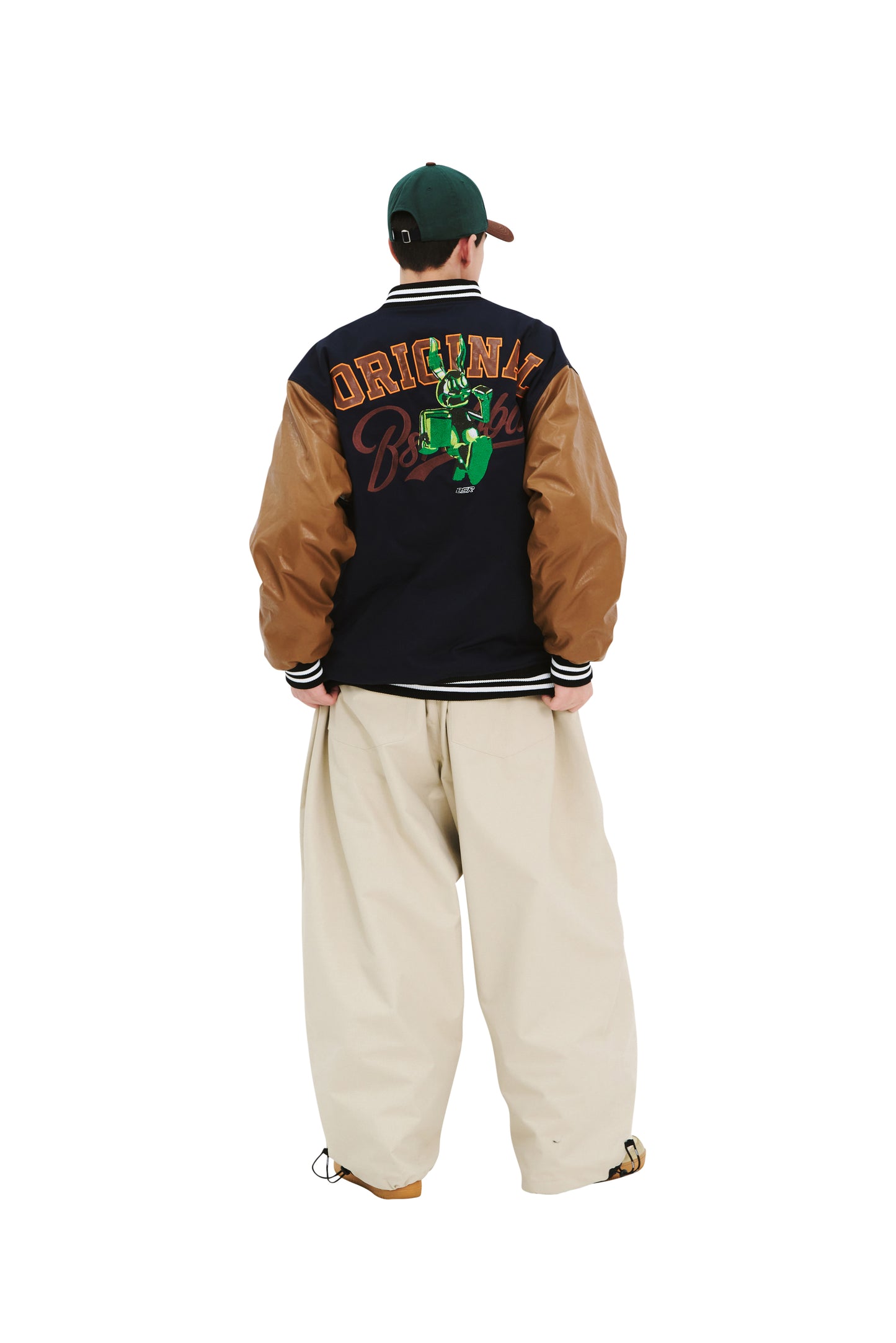 BSRABBIT TRIPPY RB VARSITY JACKET NAVY BSR2425FWJK040