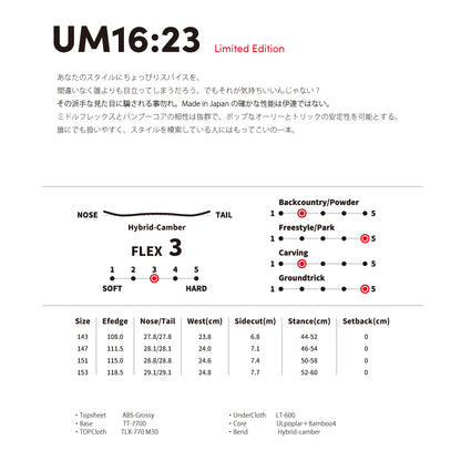 White Blossome UM16:23 25-26モデル Limited Edition