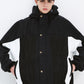 BSRABBIT UNUSUAL HOODED JACKET BLACK BSR2425FWJK074