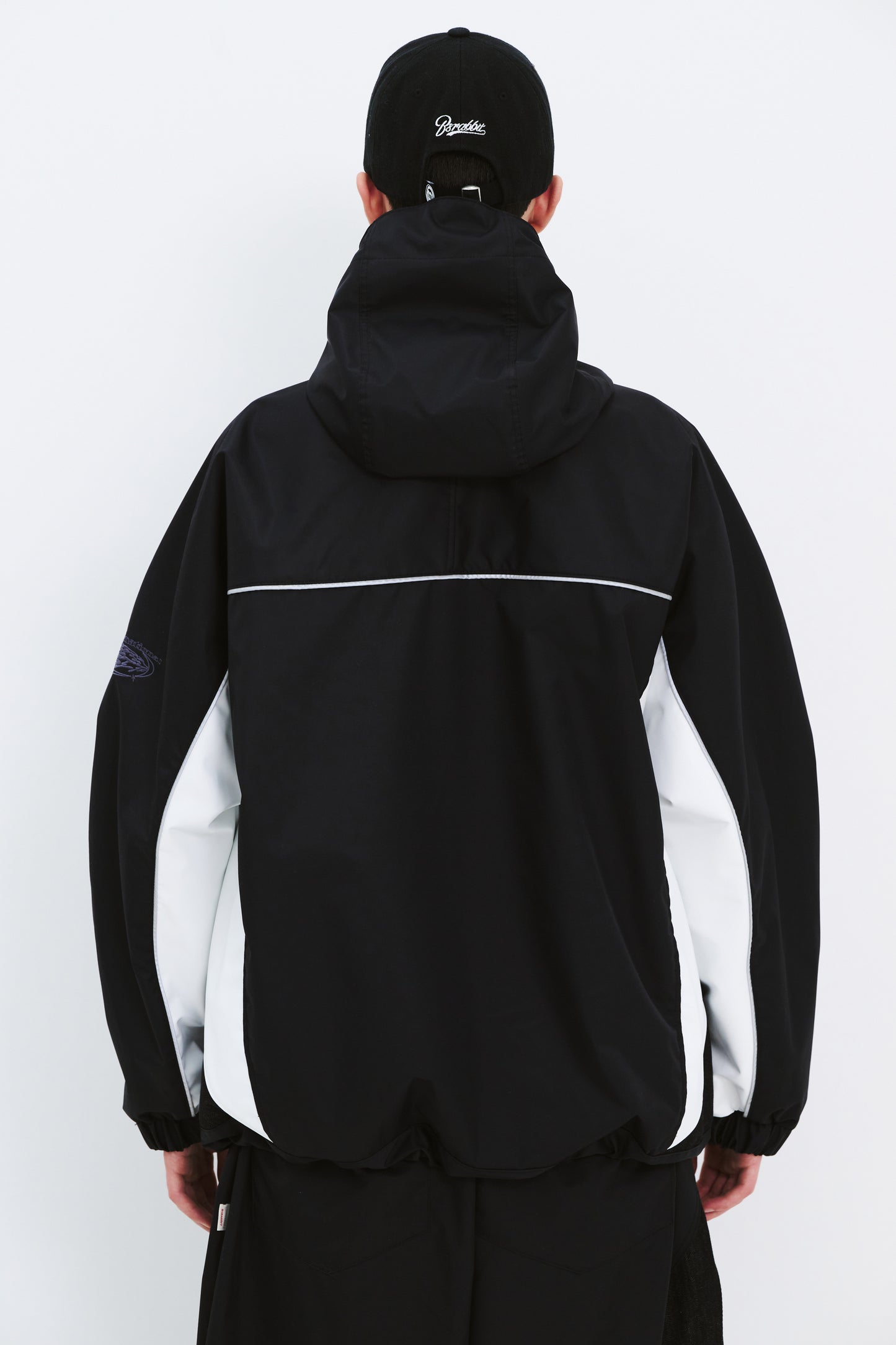 BSRABBIT UNUSUAL HOODED JACKET BLACK BSR2425FWJK074