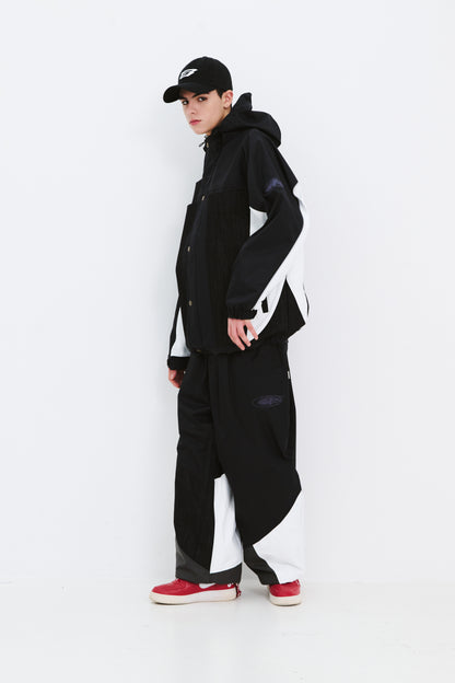 BSRABBIT UNUSUAL SUPER WIDE VENTILATION PANTS BLACK BSR2425FWPT069