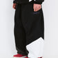 BSRABBIT UNUSUAL SUPER WIDE VENTILATION PANTS BLACK BSR2425FWPT069