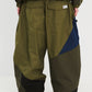 BSRABBIT UNUSUAL SUPER WIDE VENTILATION PANTS KHAKI BSR2425FWPT068