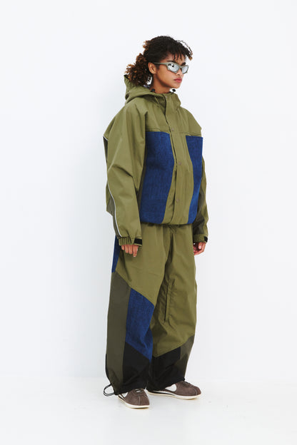 BSRABBIT UNUSUAL SUPER WIDE VENTILATION PANTS KHAKI BSR2425FWPT068