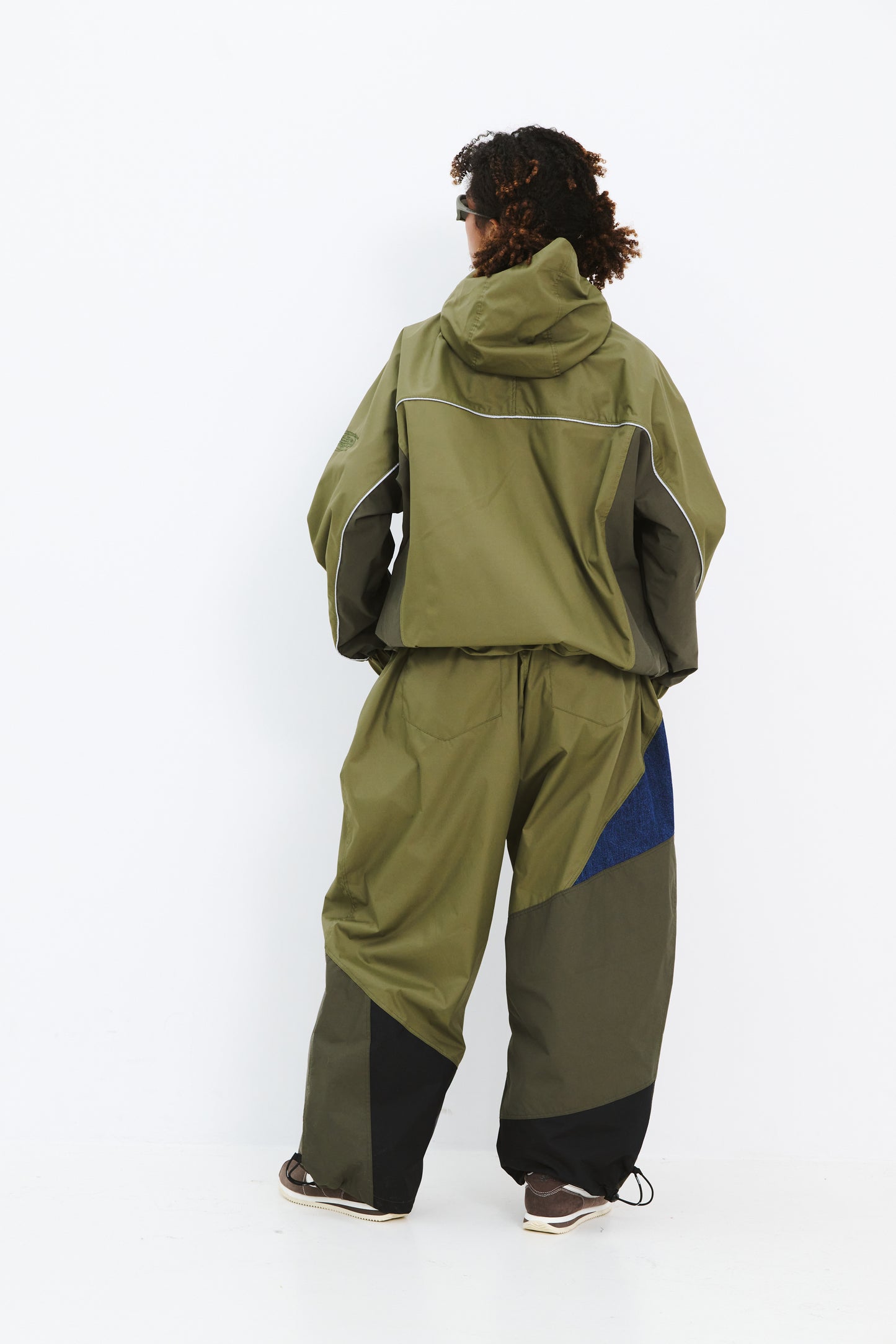 BSRABBIT UNUSUAL SUPER WIDE VENTILATION PANTS KHAKI BSR2425FWPT068