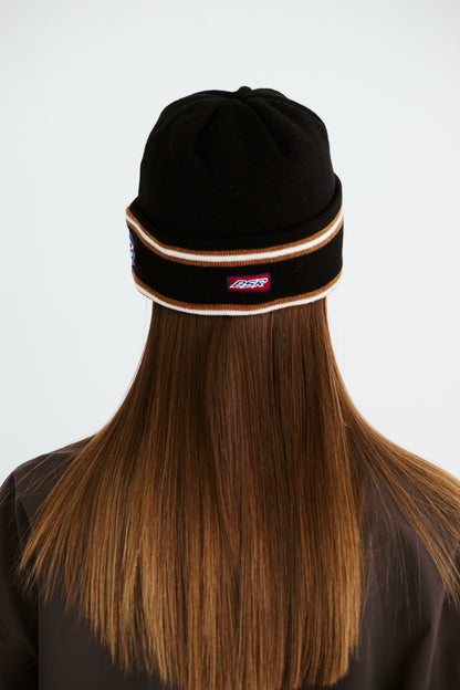 BSRABBIT VARIETY PATCH BEANIE BLACK BSR2425FWBN010
