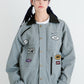 BSRABBIT VARIETY PATCH SNAP JACKET ASH BLUE BSR2425FWJK093