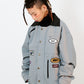 BSRABBIT VARIETY PATCH SNAP JACKET ASH BLUE BSR2425FWJK093