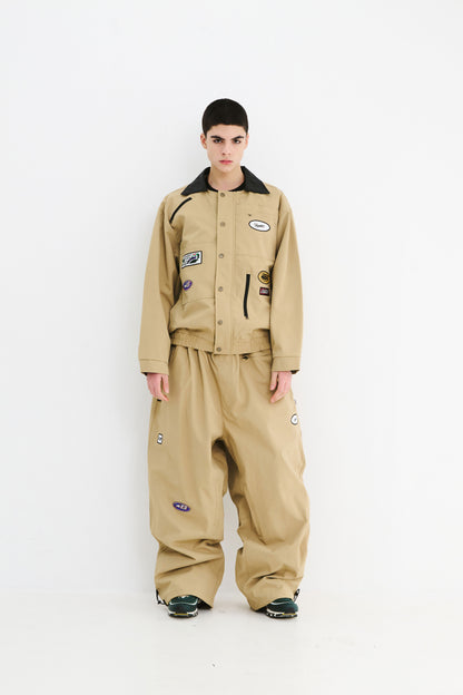 BSRABBIT VARIETY PATCH SNAP JACKET BEIGE BSR2425FWJK092
