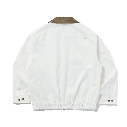 BSRABBIT VARIETY PATCH SNAP JACKET WHITE BSR2425FWJK091