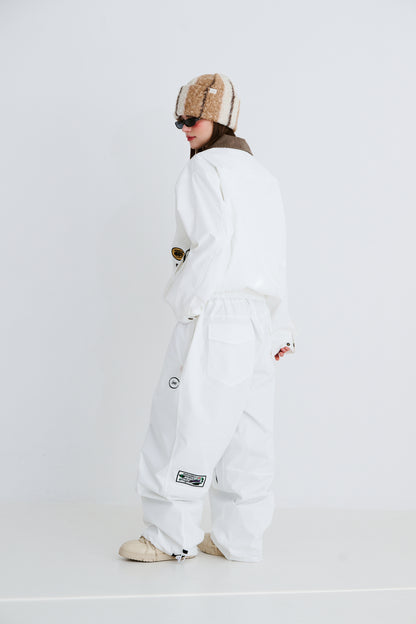 BSRABBIT VARIETY PATCH SNAP JACKET WHITE BSR2425FWJK091