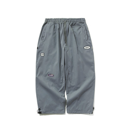 BSRABBIT VARIETY PATCH SUPER WIDE VENTILATION PANTS ASH BLUE BSR2425FWPT059