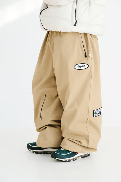 BSRABBIT VARIETY PATCH SUPER WIDE VENTILATION PANTS BEIGE BSR2425FWPT058