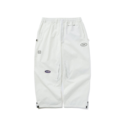 BSRABBIT VARIETY PATCH SUPER WIDE VENTILATION PANTS WHITE BSR2425FWPT057