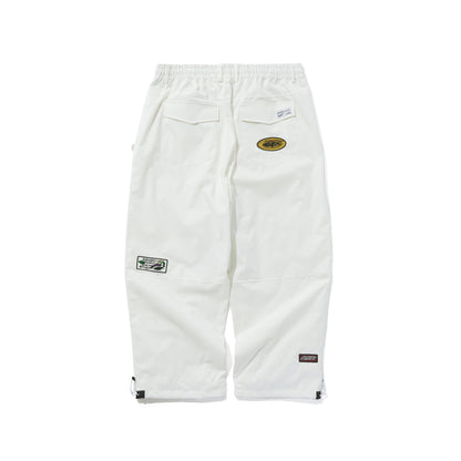 BSRABBIT VARIETY PATCH SUPER WIDE VENTILATION PANTS WHITE BSR2425FWPT057