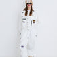 BSRABBIT VARIETY PATCH SUPER WIDE VENTILATION PANTS WHITE BSR2425FWPT057