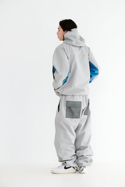 BSRABBIT  WORK 3L SUPER WIDE JOGGER PANTS CEMENT BSR2425FWPT076