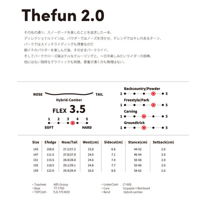 White Blossome Thefun 25-26モデル MadeinJapan