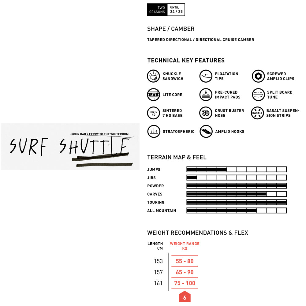 预订 Amplid SURF SHUTTLE 23-24 型号